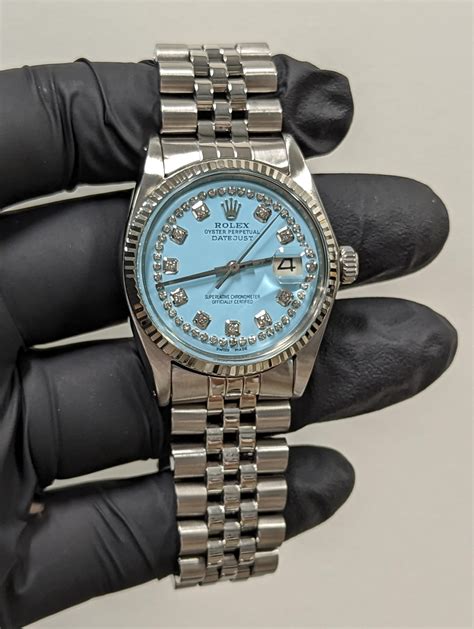 rolex datejust nero con diamanti|rolex datejust blu.